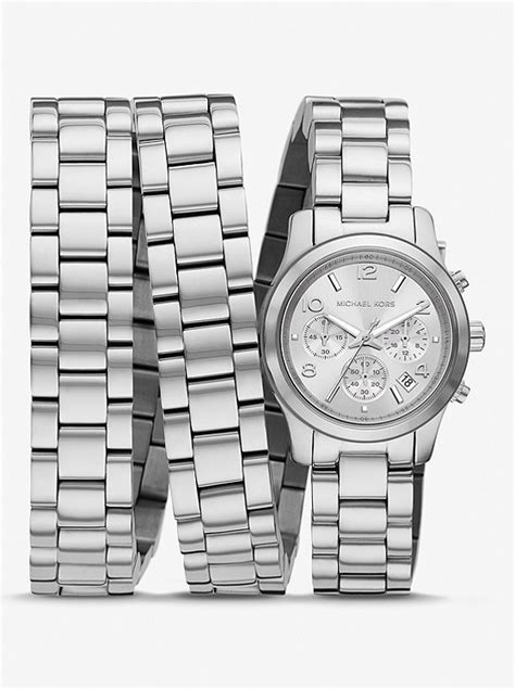 michael kors runway flash lens watch|Michael Kors stainless steel watch.